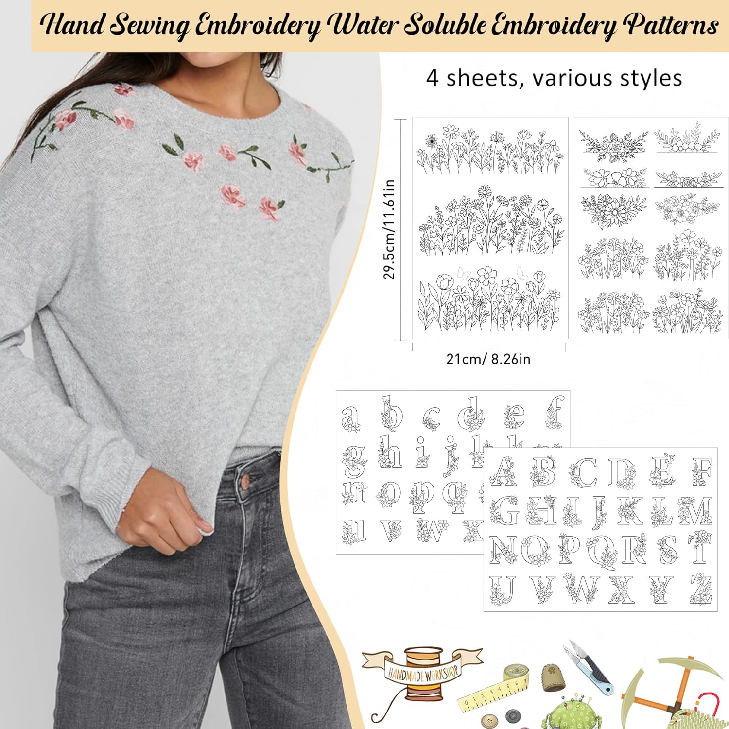 Stick And Stitch Wildflower Le - đánh giá và giá Embroidery Stabilizer Backing