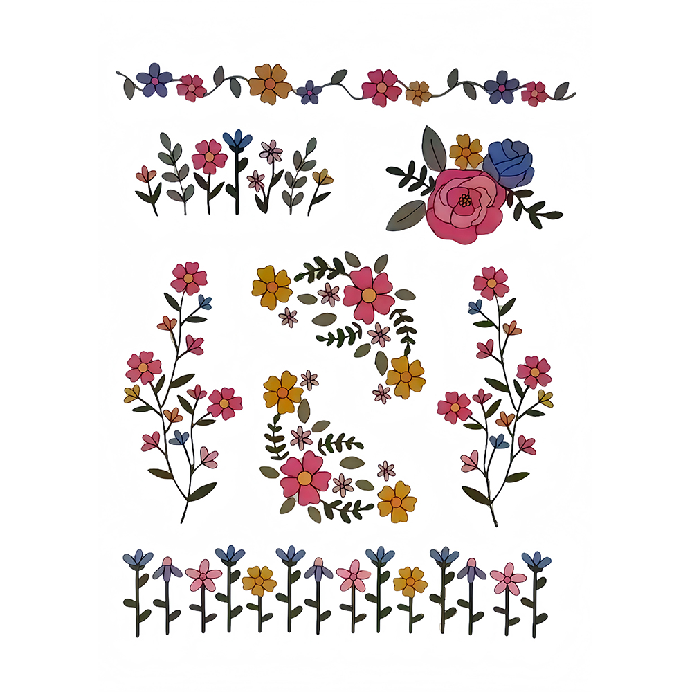 1 Set of 8pcs Colorful Graphic - đánh giá và giá Embroidery Stabilizer Backing