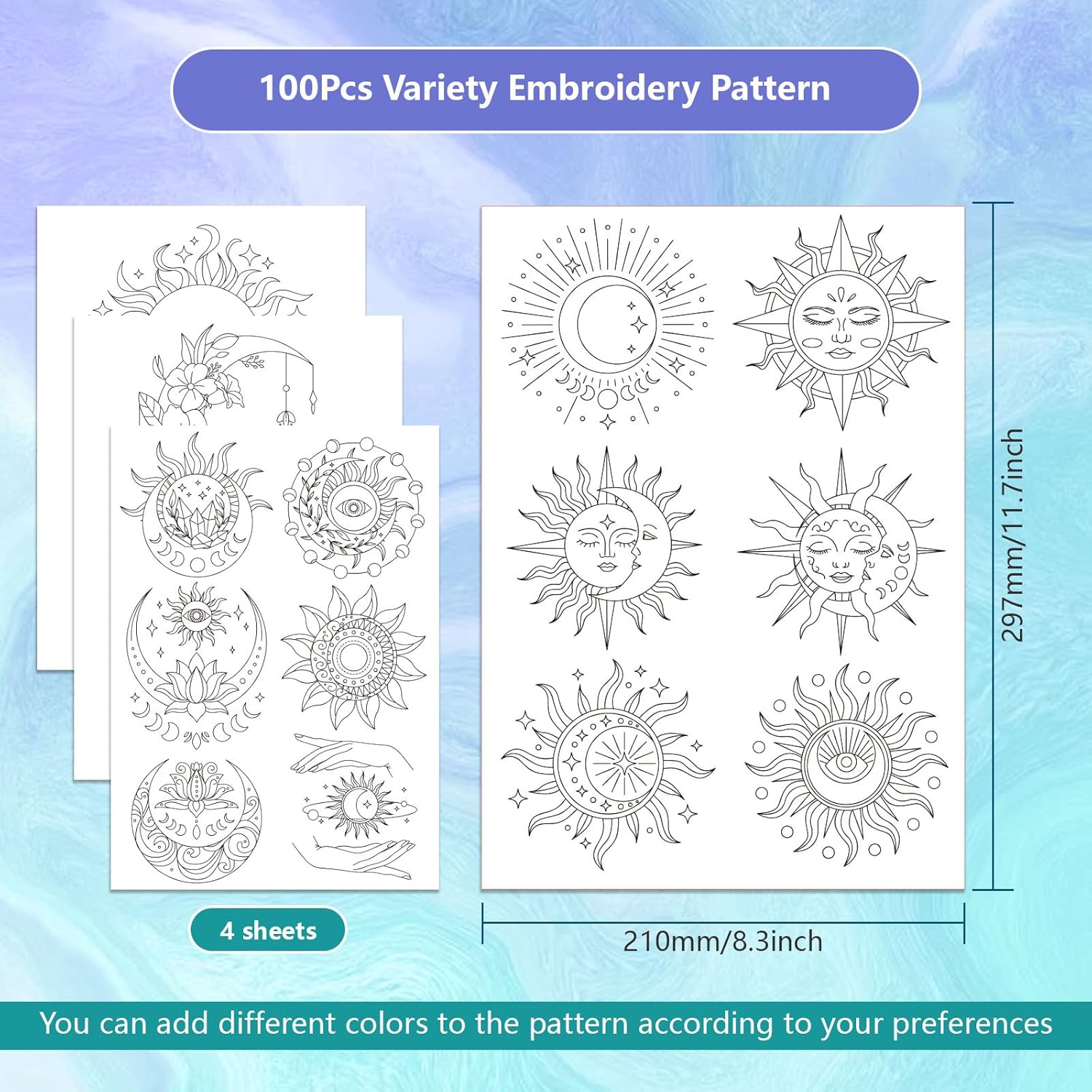 Sun Moon Pattern Water Soluble - đánh giá và giá Embroidery Stabilizer Backing
