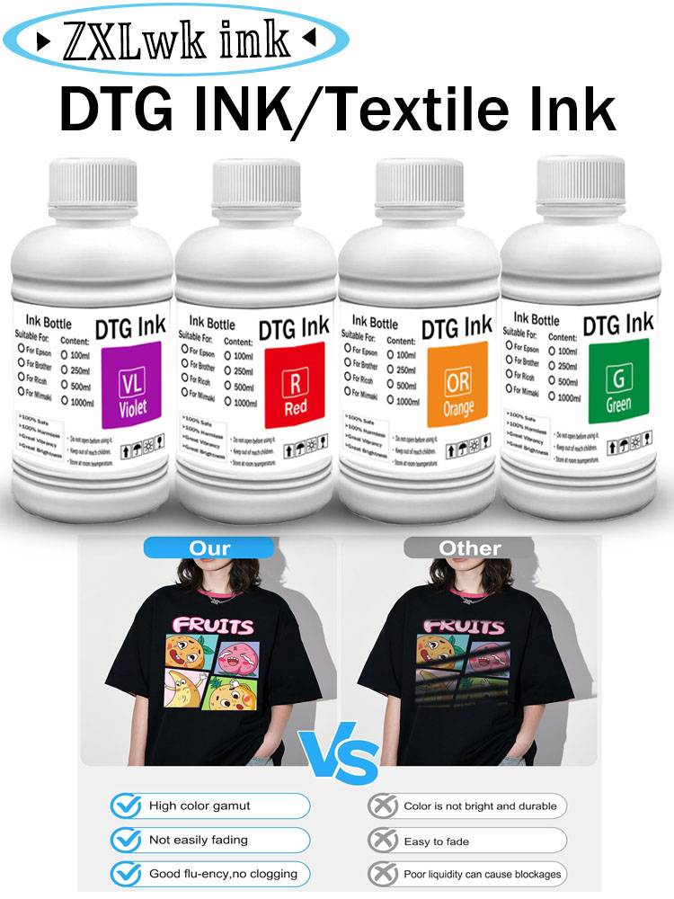 DTG Ink 250ML Textile ink for  - đánh giá và giá Direct To Garment Ink